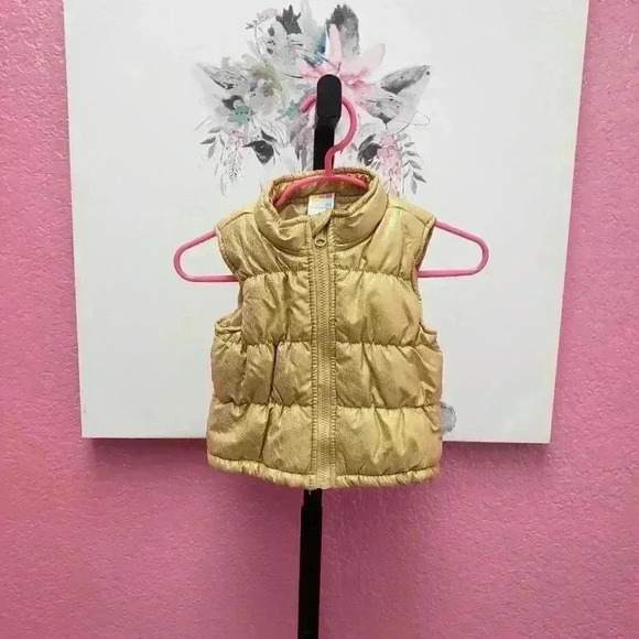 Healthtex Baby Gold Shimmery Puffer Vest - Picture 1 of 6